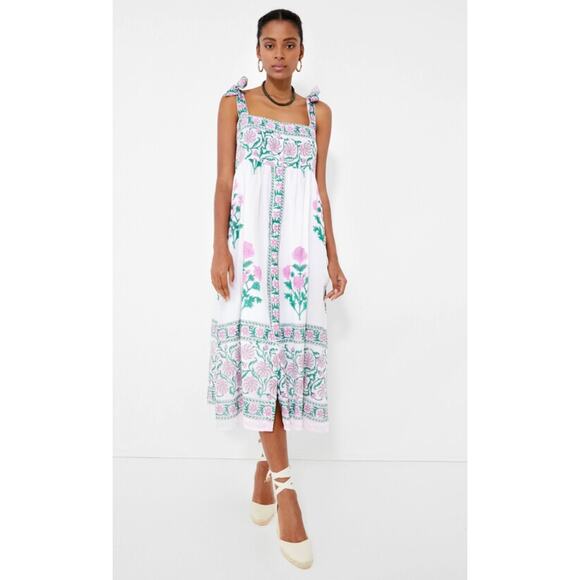 Juliet Dunn Tuckernuck Orchid Poppy Tie Shoulder Dress size 4 - US 10 - Picture 2 of 8